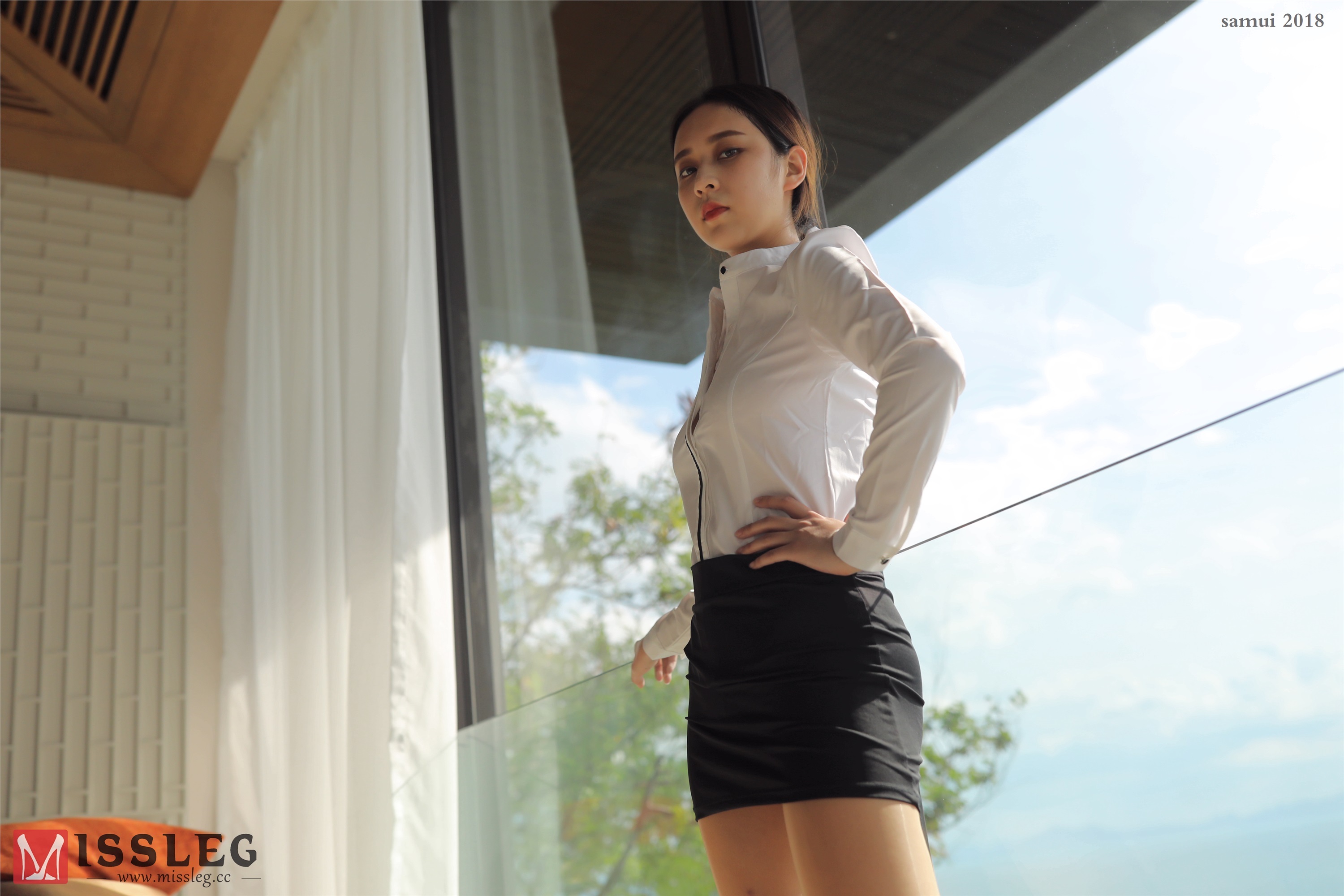 MISSLEG蜜丝  苏梅岛旅拍众筹系列 L004 OL套装 乔依琳